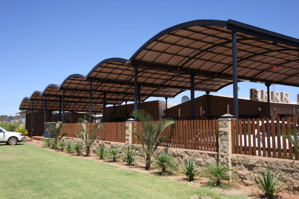 Commercial shade structure project completed by Perth Better Homes
