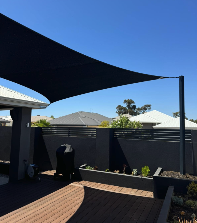 Residential outdoor shade and patio project by Perth Better Homes