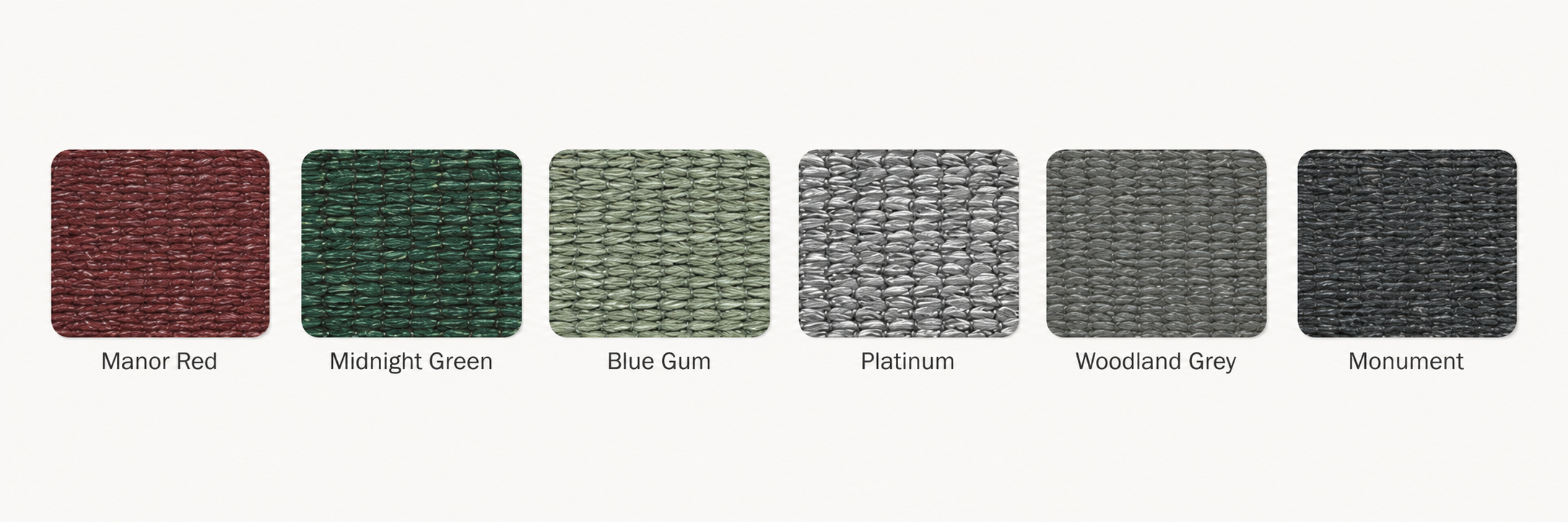 Residential fabric colour swatches